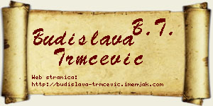 Budislava Trmčević vizit kartica